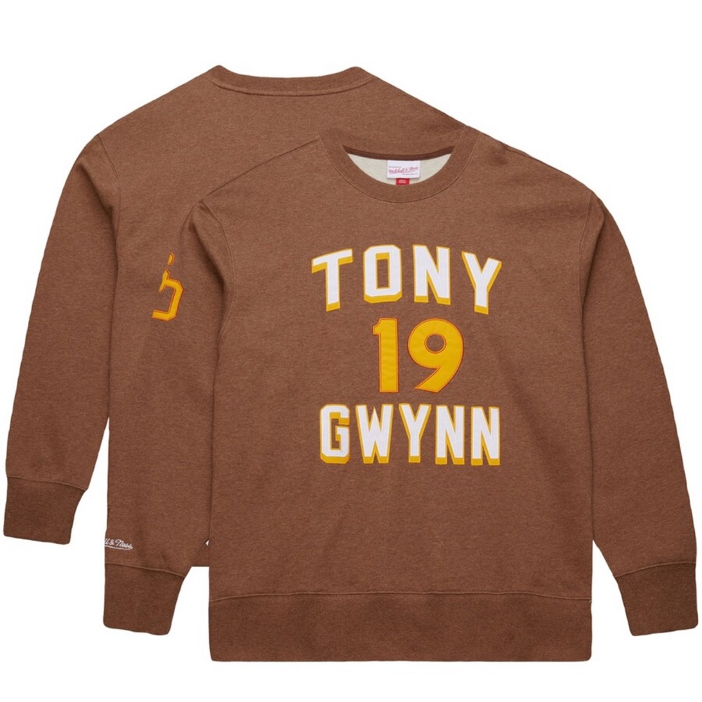 Mitchell & Ness Brown Tony Gwynn Crewneck Sweater